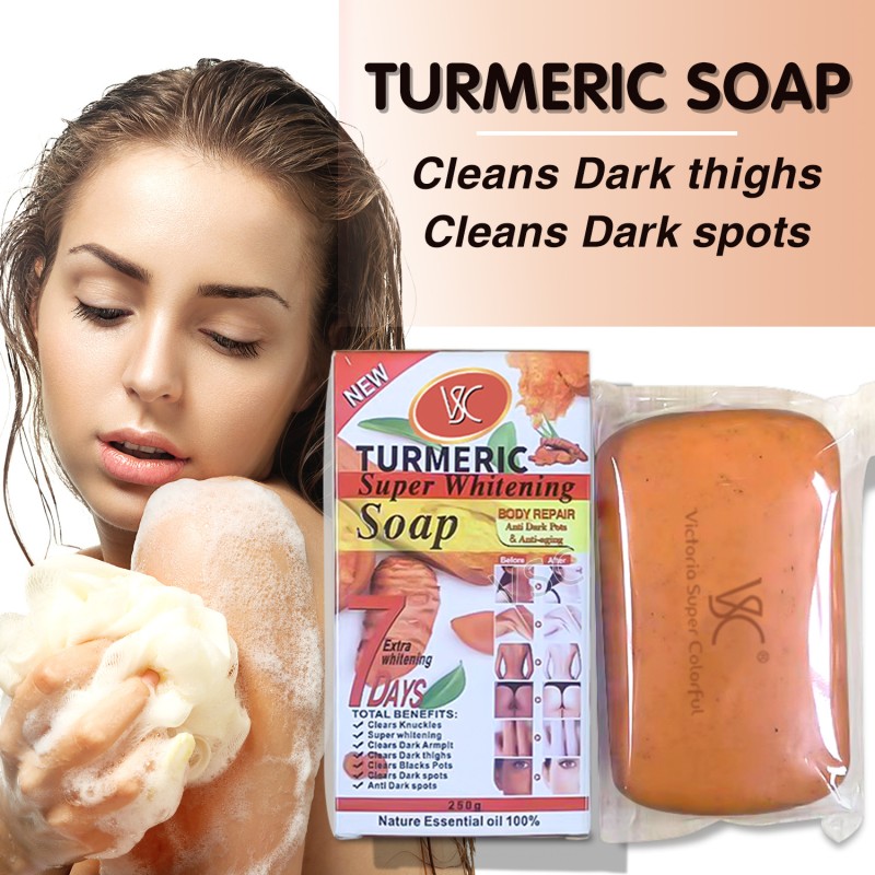 Hot Sale 250g Almond Carrot Papaya Soap 7 Days Super Whitening Black Spot Correction Skin Soap