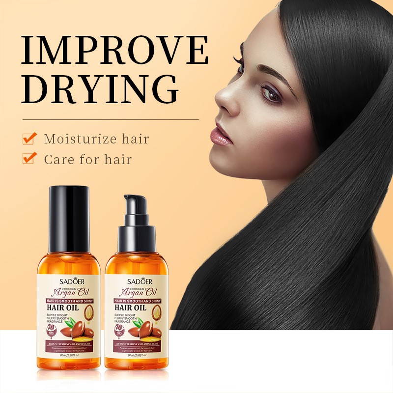 Hot-selling Sadr Argan Hair Oil, Fluffy and Smooth with a Moisturizing Flavor Is Available in Stock for Hair Damage Repair Serum