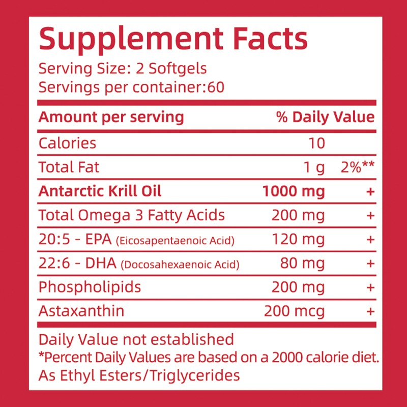 Krill Oil Supplement Manufacturer - 1000mg Omega 3 Heart