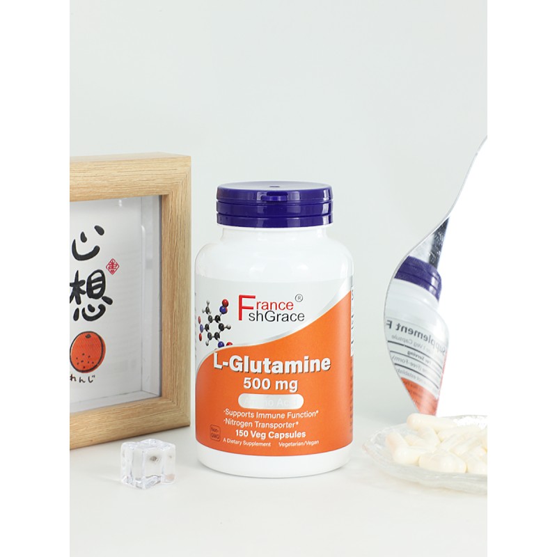 L-Glutamine Capsules Supplier - 500mg Digestive Muscle Support