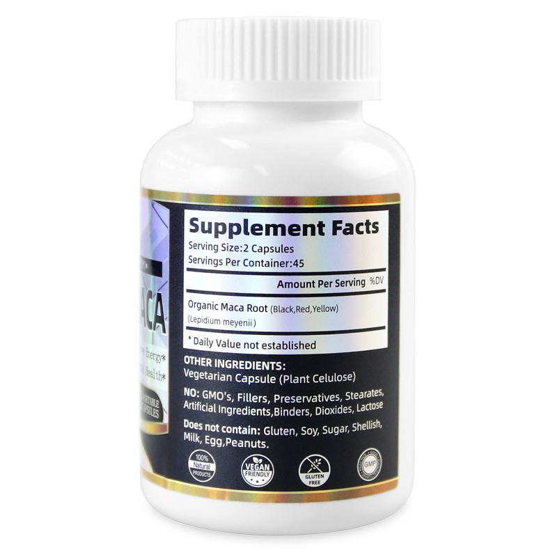 Maca Root Capsules Manufacturer - Custom 1500mg Endurance