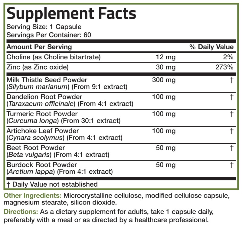 Liver Detox Supplement Factory - Milk Thistle Support 60ct
