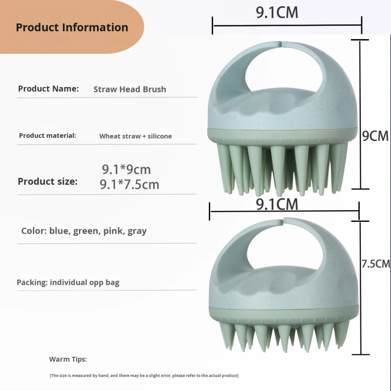 Scalp Massager Factory - Eco-friendly Wheat Straw Exfoliator