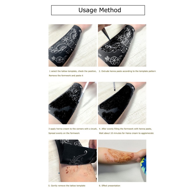 Glitter Tattoo Supplier - Airbrush Various Patterns