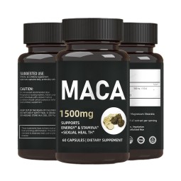 In Stock Maca Capsules 60 Vegetarian Adult-Friendly Hot Selling Cross-Border Supplement Ma/Ka Powder Dosage