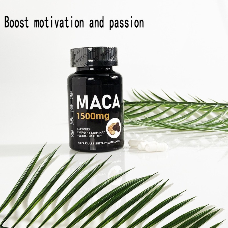 In Stock Maca Capsules 60 Vegetarian Adult-Friendly Hot Selling Cross-Border Supplement Ma/Ka Powder Dosage