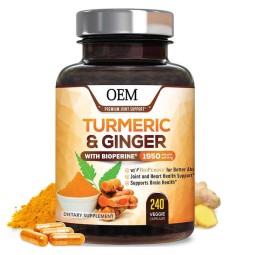 Hot Selling Curcumin Capsule Turmeric Pills OE M Custom Branding Source Factory Healthcare Supplement for Adults