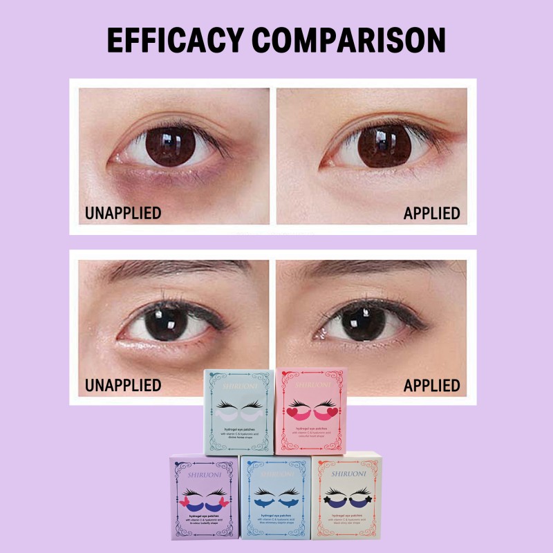 Custom Eye Patches Hydrogel Heart Shape Hyaluronic Acid Hydrating Collagen Remove Dark Circle Under Eye Mask