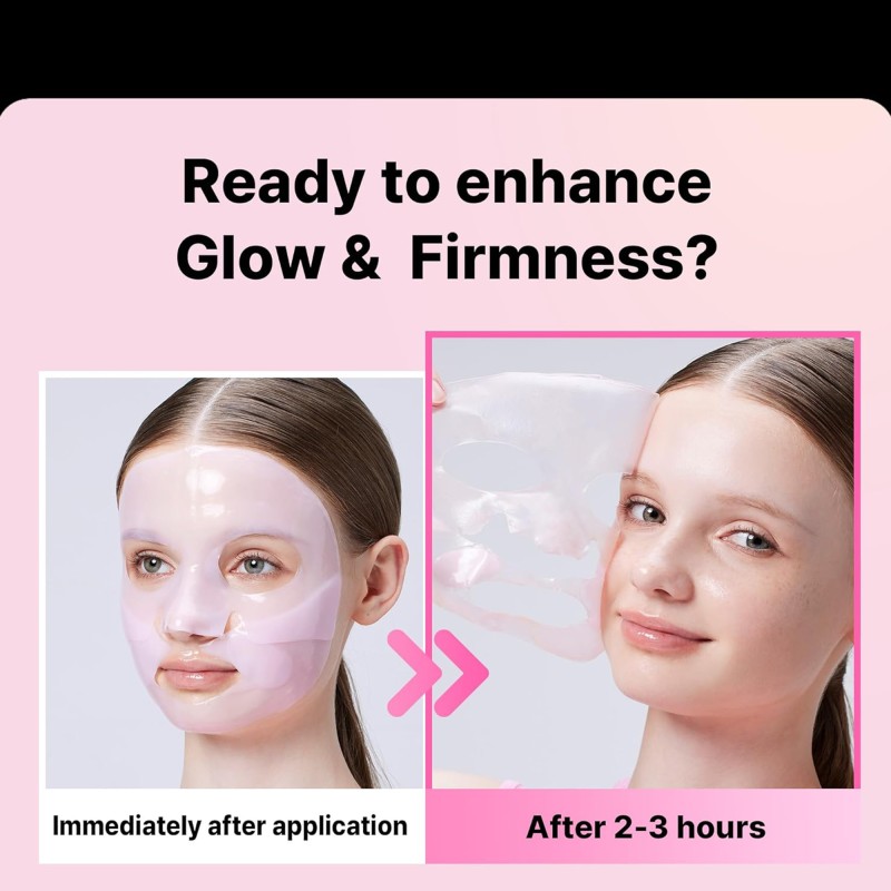 34G Private Label Face Mask Uneven Skin Texture Reduces Fine Lines Peptide Bio Collagen Mask