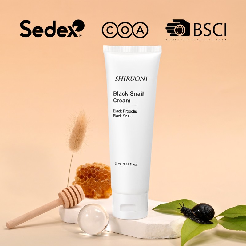 Custom Facial Snail Mucin Cream for Dark Spot Gentle Exfoliation Repairing Brightening Moisturizing Black Snail Cream