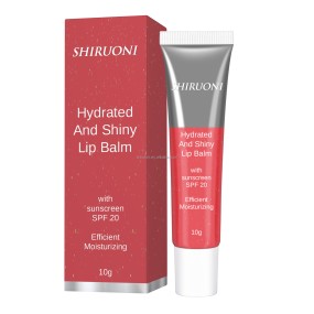 OEM SPF 20 Lip Gloss Hydrating Soothing Cucumber High Gloss Tinted Moisturizer for Dry Lips