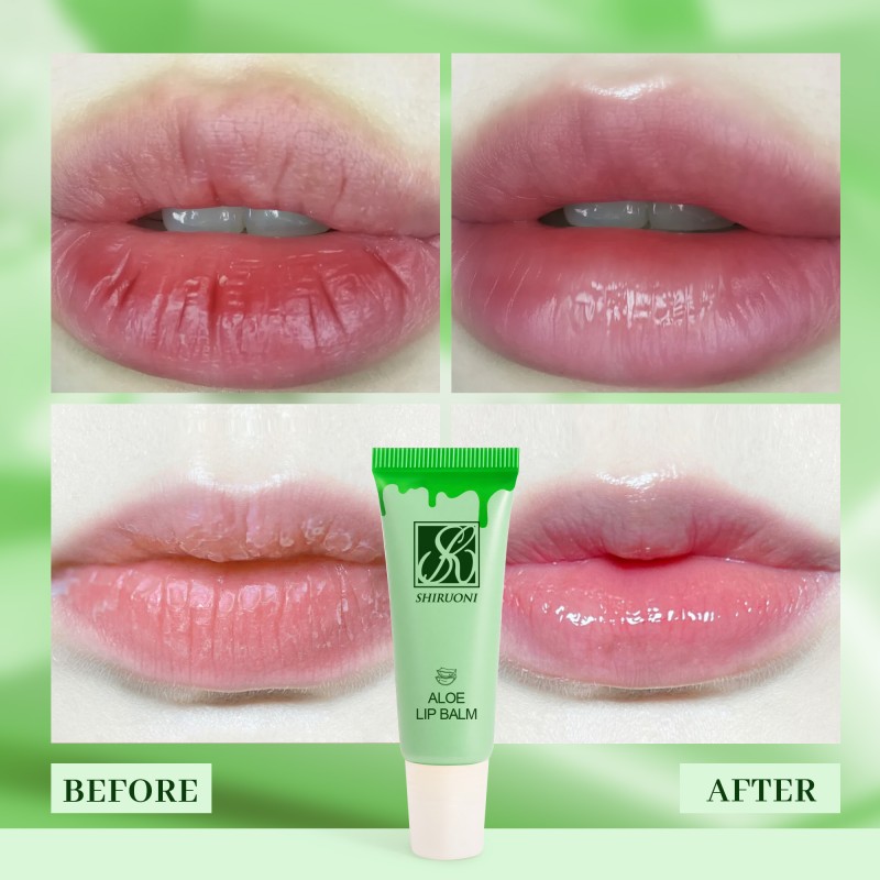Private Label Aloe Lip Balm Deep Hydration Soothing Relief Aloe Barbadensis Leaf Extract Coconut Oil Lip Care Aloe Lip Balm