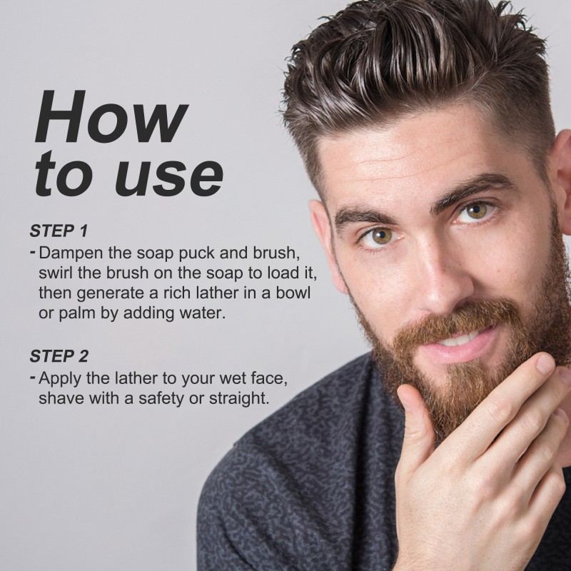 Wholesale Soap Bar With Brush Sandalwood Moisturizing Protective Smooth Shaving Soap for Men