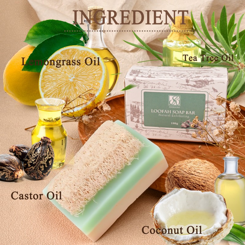 Free Samples Loofah Soap Bar Coconut Milk Black Deeply Nourishes Reduces Acne Spot Whitening Loofah with Soap