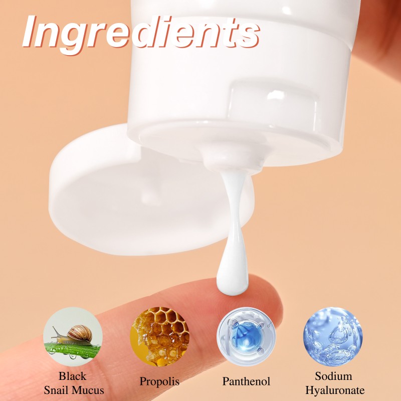 Custom Facial Snail Mucin Cream for Dark Spot Gentle Exfoliation Repairing Brightening Moisturizing Black Snail Cream