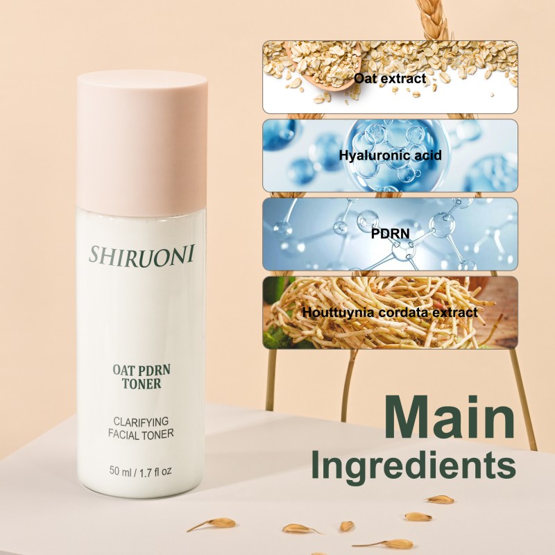 Free Samples Facial Toner Pores Shrinking Ph Balance Long-Lasting Hydrating Oat Pdrn Brightening Toner