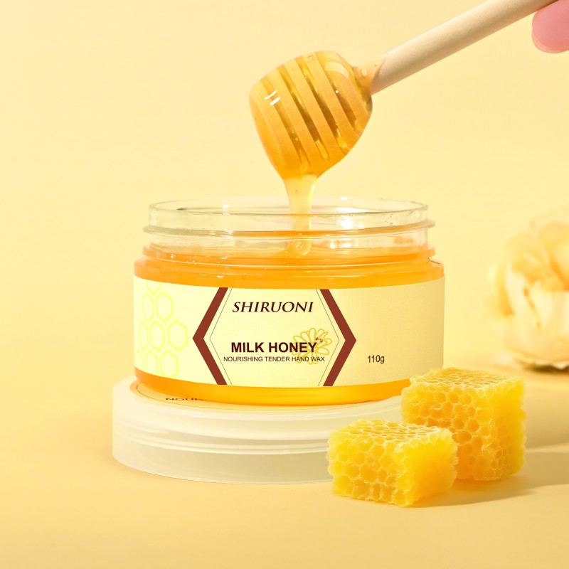 Wholesale Hand Care Moisturizing Hydrating Nourishing Milk Honey Hand Wax Peeling Mask