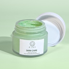 Private Label Natural Organic Deep Cleansing Oil Control Detox Aloe Vera Green Tea Matcha Face Clay Mask