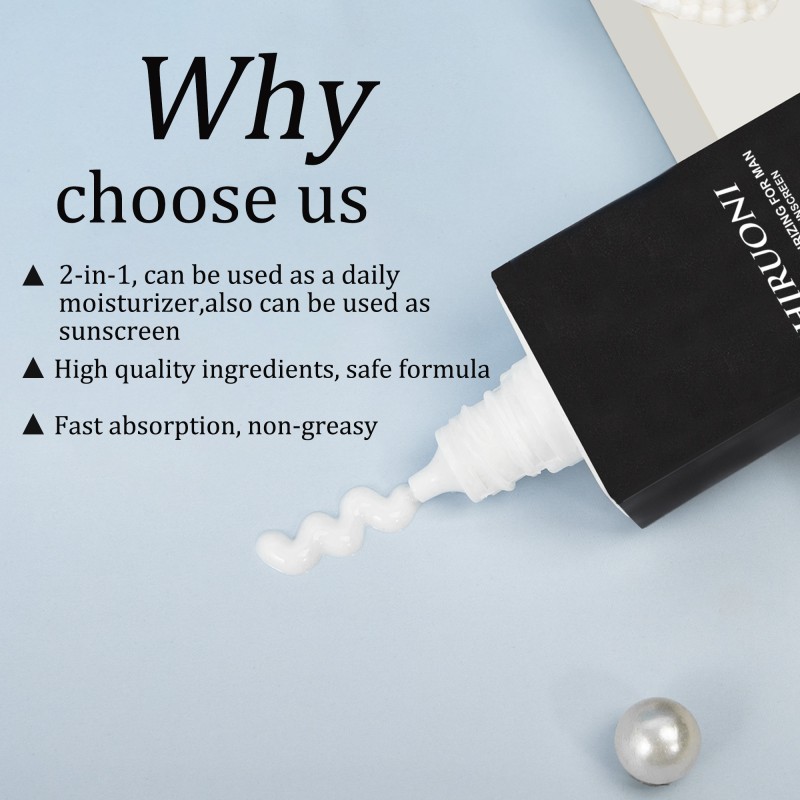 Free Sample Men's Sunscreen Uv Protection Refreshing Moisturizing Sunblock Cream Sunscreen for Men