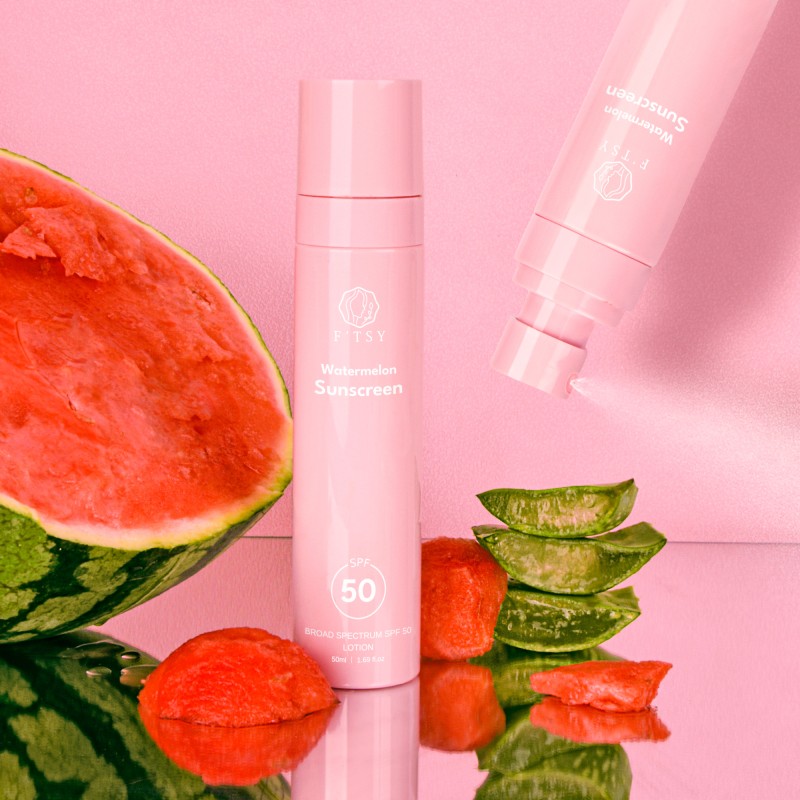 New Arrived Watermelon Sunscreen Spray Mist Spf 50 Face Over Makeup Sun Protection Watermelon Extract Sunscreen Spray
