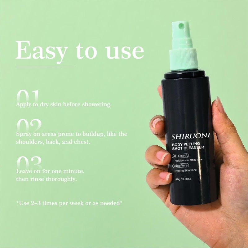 Private Label Body Spray Gentle Exfoliation Deep Hydration Aha Bha Aloe Oem Men Body Spray