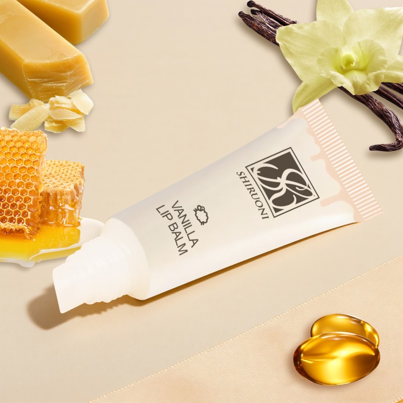 Private Label Customize Organic Vegan Beauty Hydrating Nourishing Vanilla Lanolin Beeswas Lip Butter Balm
