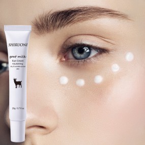 Private Label Under Eye Cream for Eye Bags Dark Circle Anti Wrinkle Goat Milk Day and Night Peptide Eye Cream