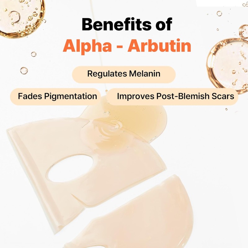 Free Sample Hydrogel Facial Masks Soothing Alpha -Arbutin Bio Collagen Sheet Deep Hydrating Facial Mask