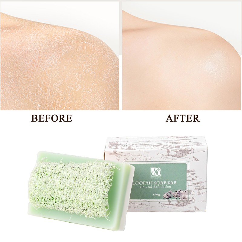 Free Samples Loofah Soap Bar Coconut Milk Black Deeply Nourishes Reduces Acne Spot Whitening Loofah with Soap