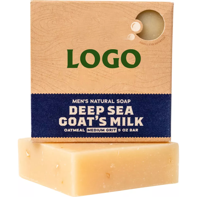 Private Label All Natural Goat Milk Handmade Moisturizing Men Soap Bar for Face Beard Bath Wash Care