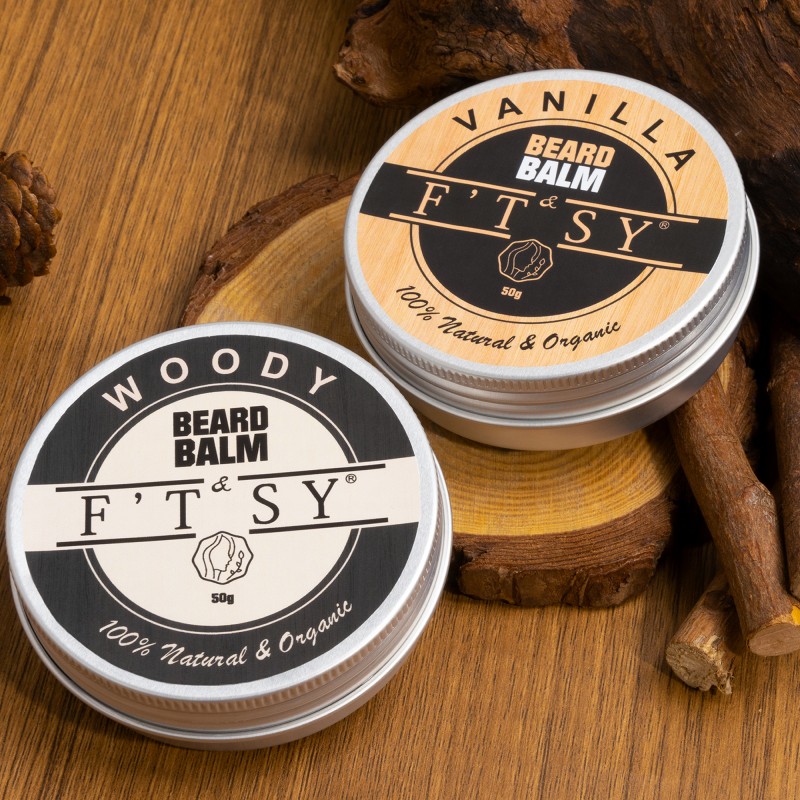 Private Label Men's Beard Care Softener Vanilla Beard Balm Beard Butter Wax Moisturizer With Argan Oil and Jojoba Oil