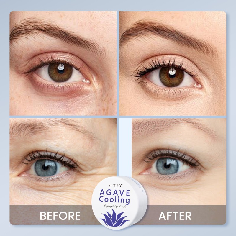 OEM LOGO Agave Under Eye Patches for Puffy Eyes and Dark Circles Hydrating Eye Mask with Hyaluronic Acid Collagen & Caffeine