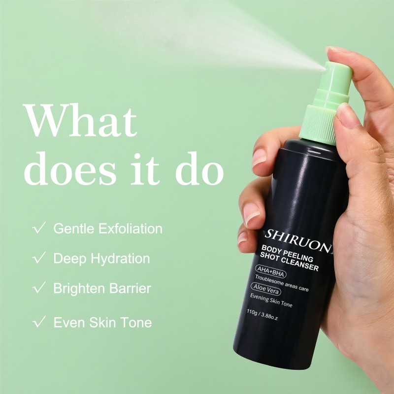 Private Label Body Spray Gentle Exfoliation Deep Hydration Aha Bha Aloe Oem Men Body Spray