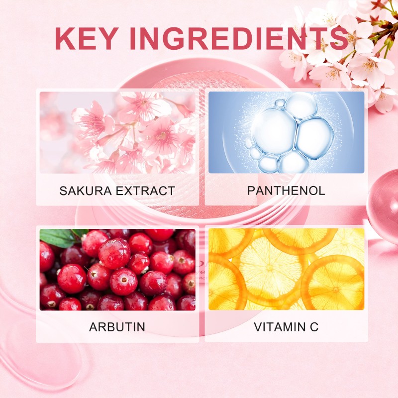Free Samples Under Eye Mask Soothing Reduce Dark Circles Fine Lines Sakura Eye Patches Hydrogel