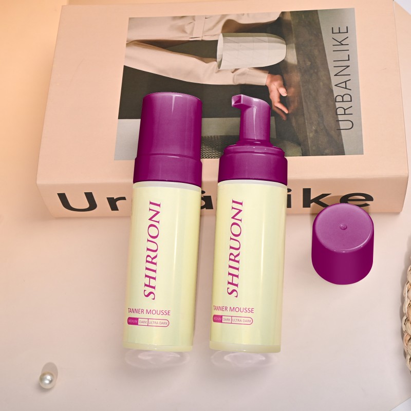 Private Label Long-Lasting Tanner Lightweight Moisturizing Shea Butter Instant Ultra Dark Self Tan Mousse