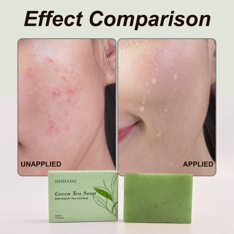 Free Sample Soap Bar Oil Control Brightening Deep Moisturization Coconut Oil Matcha Green Tea Body Soap