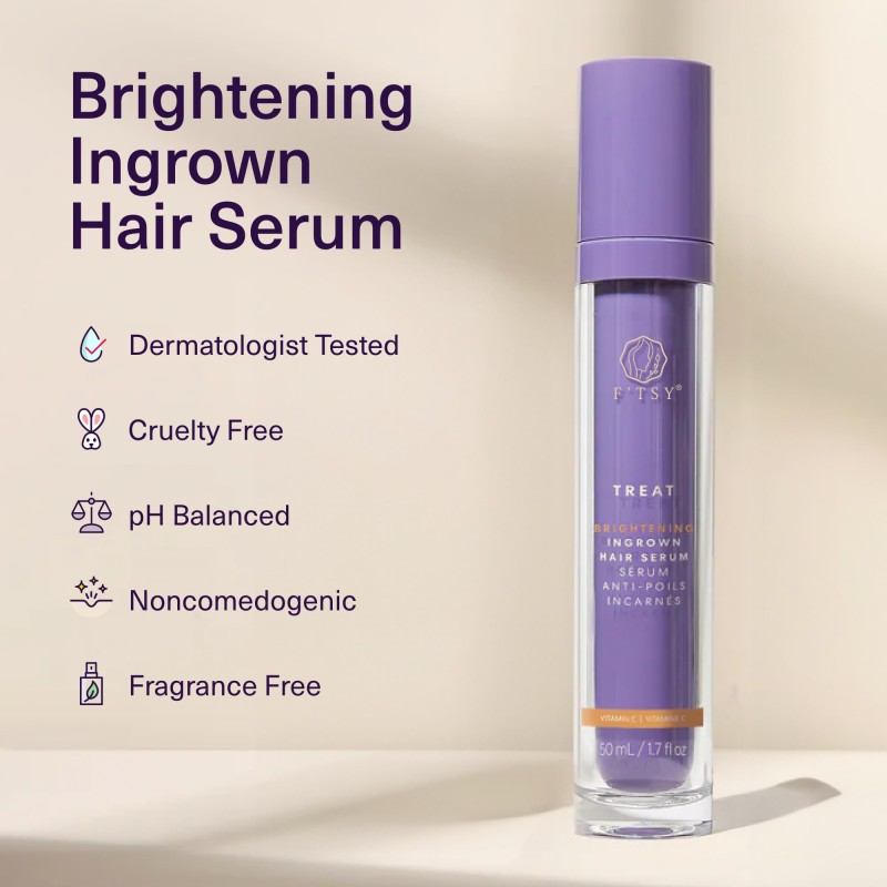 100% Natural Custom Logo Oem Private Label 50Ml Gentle Exfoliating Treatment Vitamin C Anti-Poils Ingrown Hair Serum