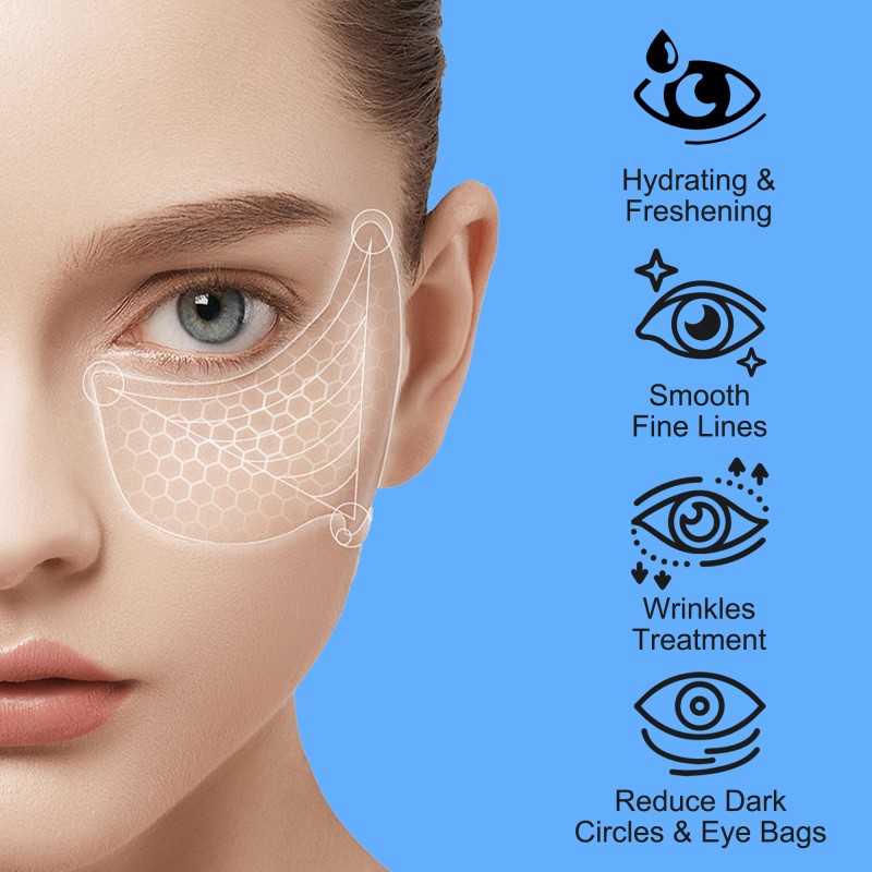30 Pairs Under Eye Mask Patches Smooth Fine Lines Remove Dark Circles Wrinkles Blueberry Eye Patches Collagen