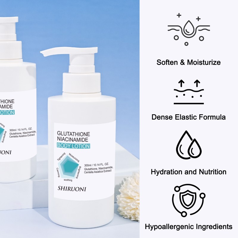 Custom Body Moisturizing Creams Niacinamide Hyaluronic Acid Lightening Whitening Moisturizing Body Lotion