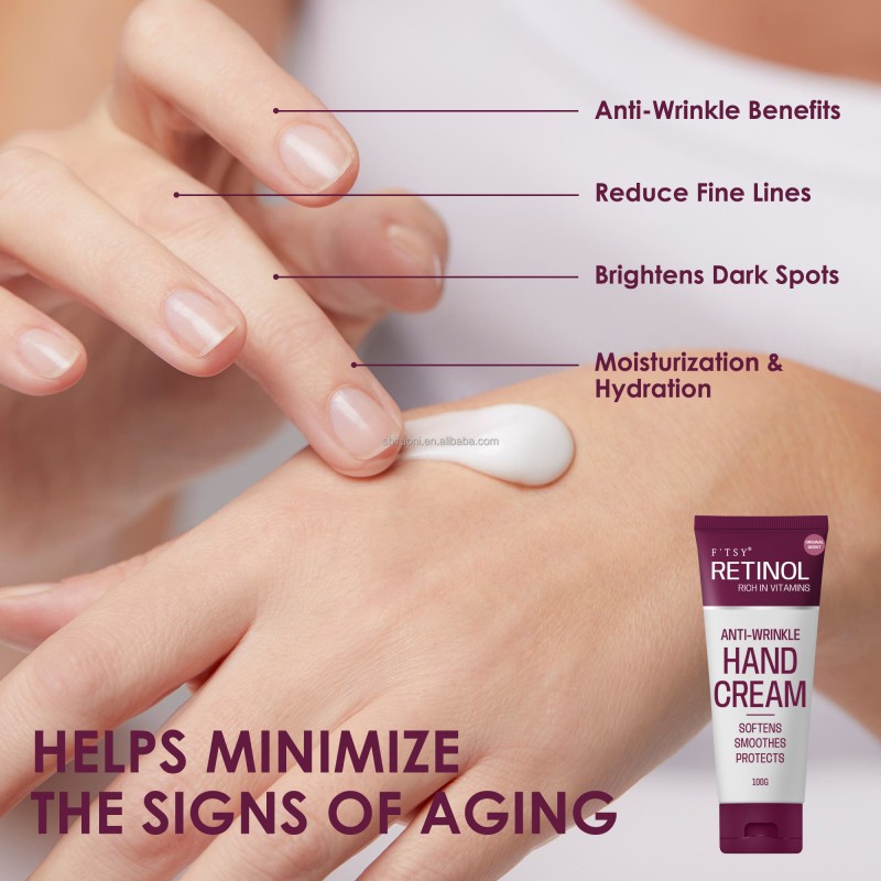 OEM Retinol Hand Cream Green Tea Vitamin a Glycerin Repair Soften Hand Soothes Protects Deeply Nourishing Hand Cream