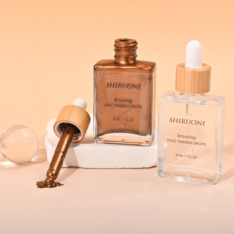 Free Sample Face Tanning Drops Hydrating Pomegranate Long-Lasting Tan Bronzing Self Tanning Drops