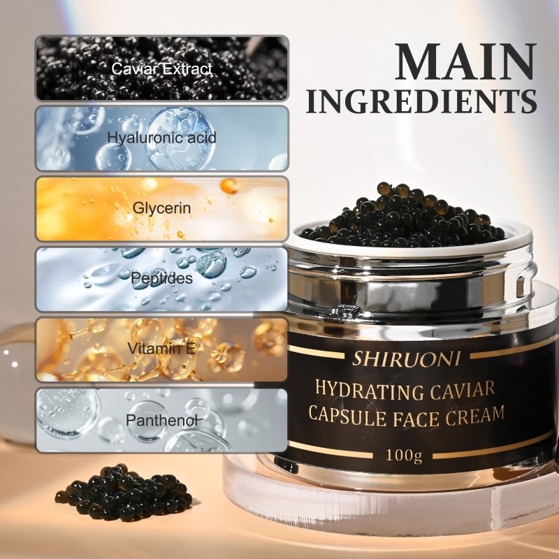 Custom Cream Capsules Repairs Skin Barrier Long-Lasting Hydration Fades Fine Lines Caviar Facial Capsule Cream