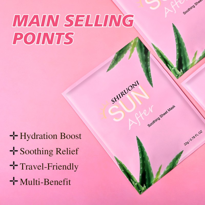 Wholesale Face Sheet Masks Deep Hydrating Moisturizing Oil Control Acne Pore Closing Aloe Vera After Sun Mask