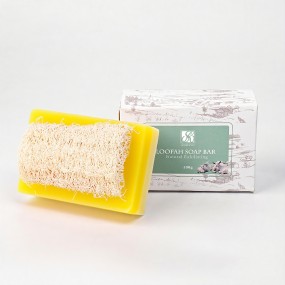 Private Label Body Care Exfoliating for Acne Removal Whitening Lemon Soap Loofah for Soap Bars