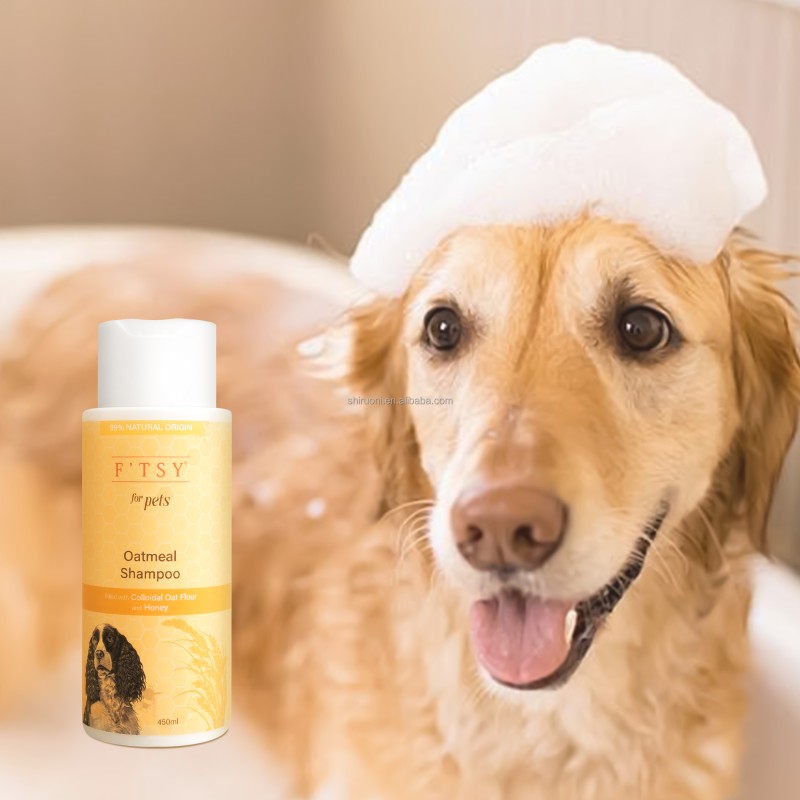 OEM Dog Shampoo Moisturizing Soothing Gentle Dog Wash Sensitive Skin Pet Care Aloe Vera Colloidal Oat Honey Pet Shampoo