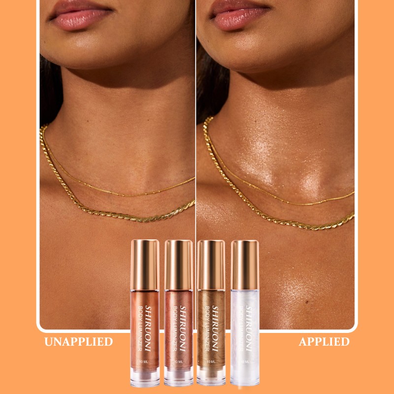 Private Label Custom Body Shimmer for Women Gifts Light Glow Highlighter Moisturizing Brightening Body Gel