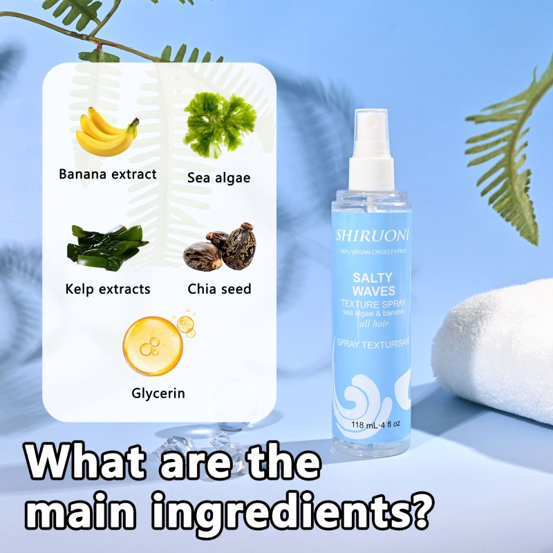 OEM ODM Wholesale Private Label Vegan Salty Waves Hair Spray Sea Algae Banana Hair Spray Texturisant for All Hair