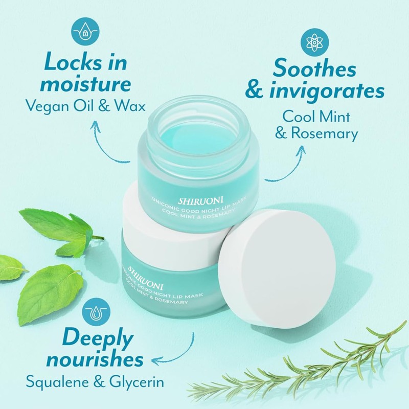 Lip Care Fade Wrinkles Hydrating Repair Treatment Jelly Mint Rosemary Custom Collagen Moisturizing Lip Mask