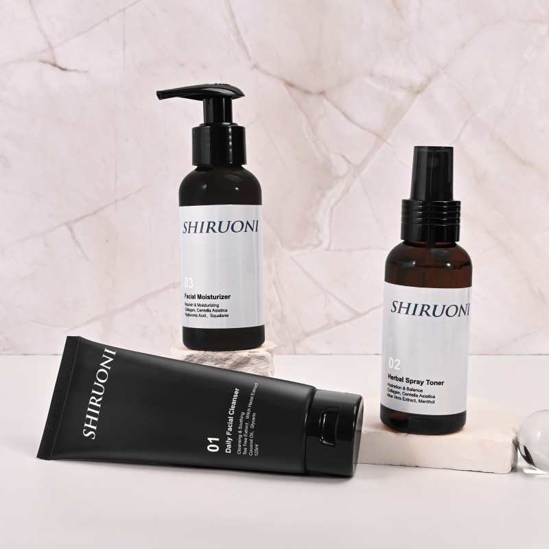 Private Label Cleansing Soothing Face Wash Moisturizing Toner Centella Tea Tree Skin Care Set for Men