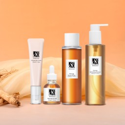 Custom Ginseng Whitening Cream Serum for Face Anti Wrinkles Ginseng Cleanser Brightening Skin Care Set